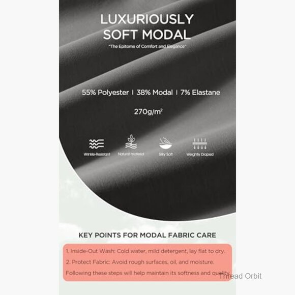 Modal Wide Leg Lounge Pants High Waist Elastic 29" Inseam Pockets - Picture 5 of 7